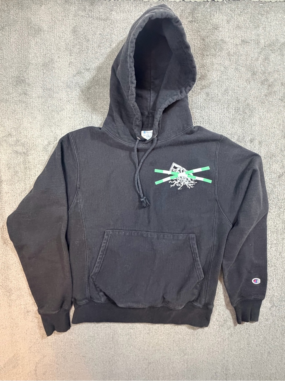 Off-White Virgil Abloh ICA Boston Figures of Speech Champion Hoodie Black Small